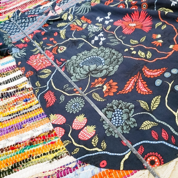 ☆LOFT LONG SLEEVE BLOUSE THIN FLOWY SMALL FLORAL - Picture 7 of 8